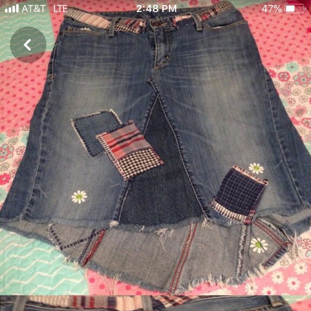 Bohemian style Vintage Patchwork Skirt
